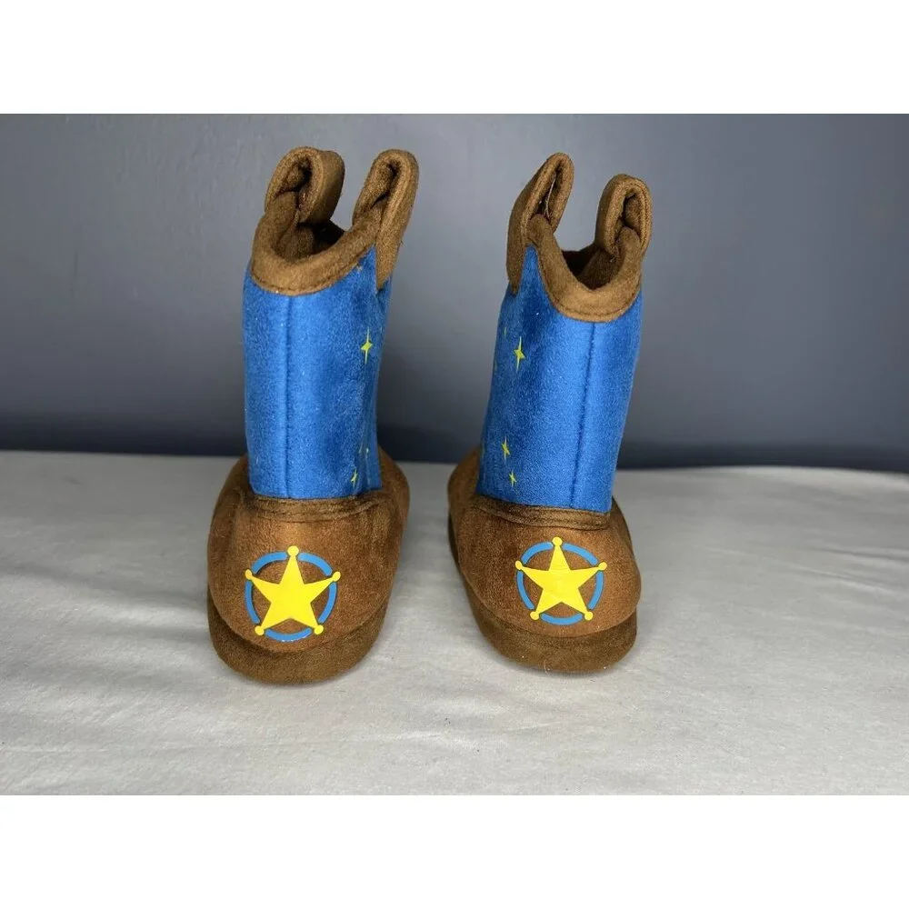 Toy Story 4 Woody Forky Slipper Boots Toddler Size 5-6 Disney Pixar Cowboy Shoes